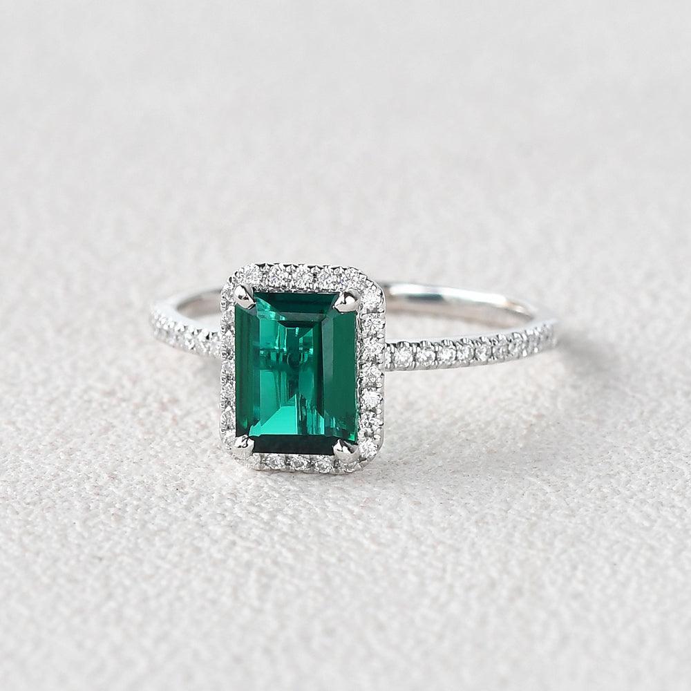 Vera's Grace | Vintage Emerald & Moissanite Ring.