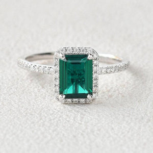 Vera's Grace | Vintage Emerald & Moissanite Ring.