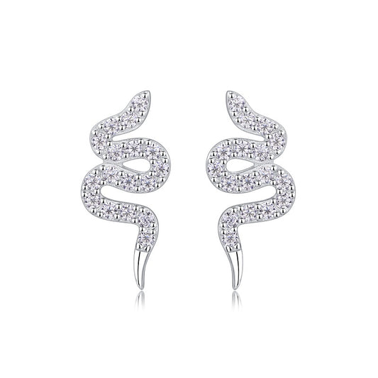 Serpentine Sparkle Stud Earrings - Stellaradorn