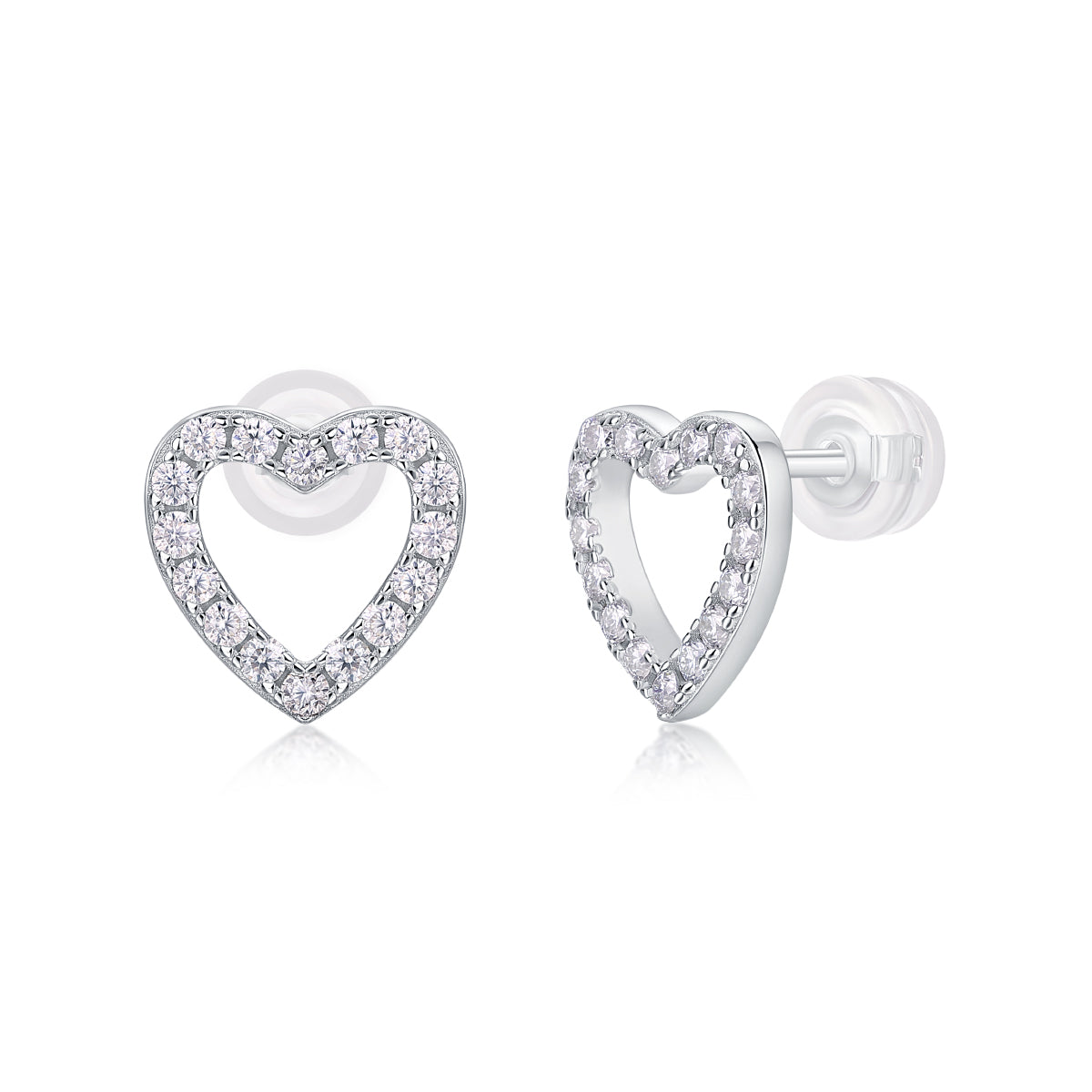 Sparkling Hearts Elegant Stud Earrings - Stellaradorn