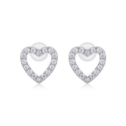 Sparkling Hearts Elegant Stud Earrings - Stellaradorn