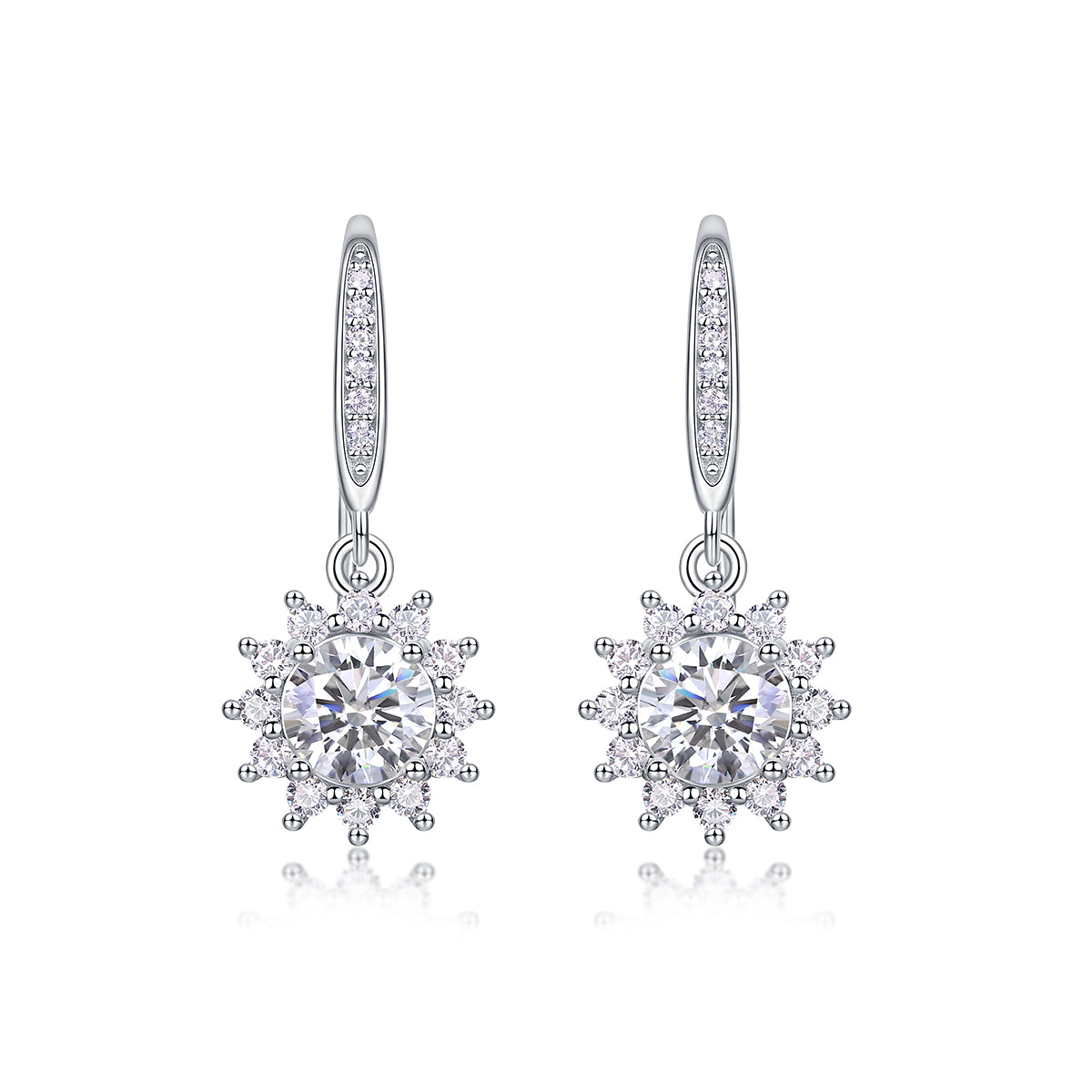 Radiant Snowflake Drop Earrings - Stellaradorn