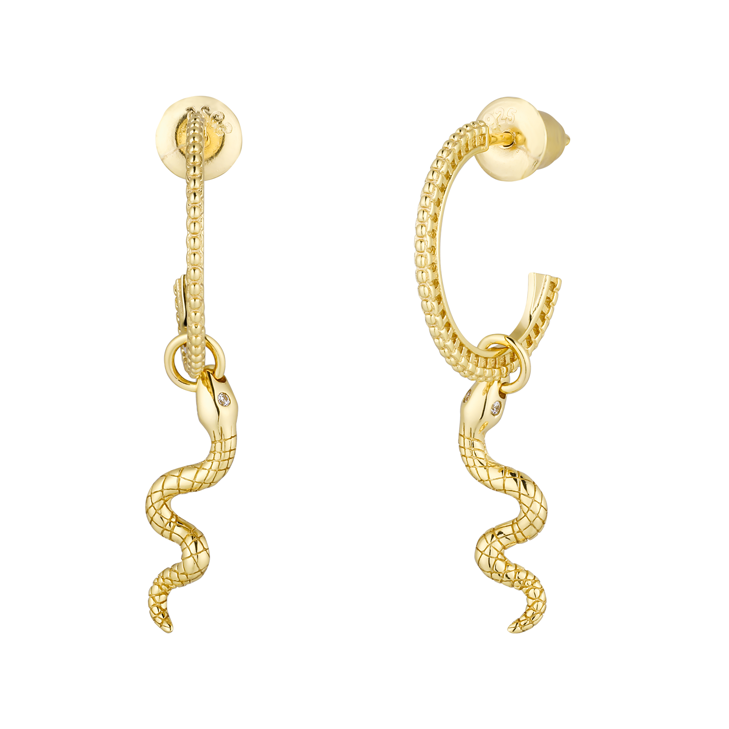 Serpent Snake Drop Earrings - Stellaradorn