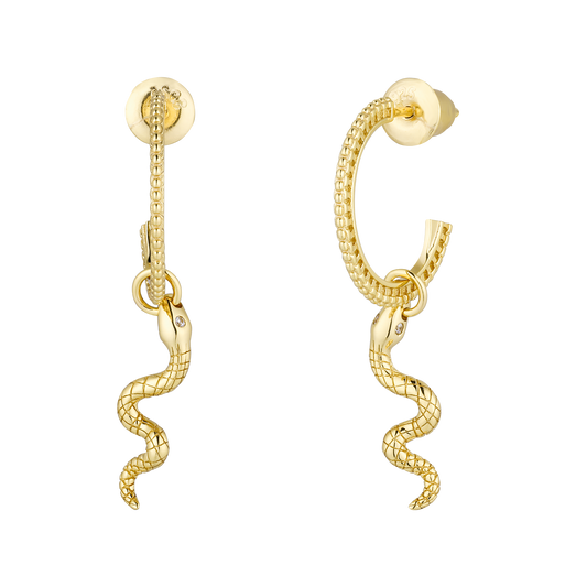 Serpent Snake Drop Earrings - Stellaradorn