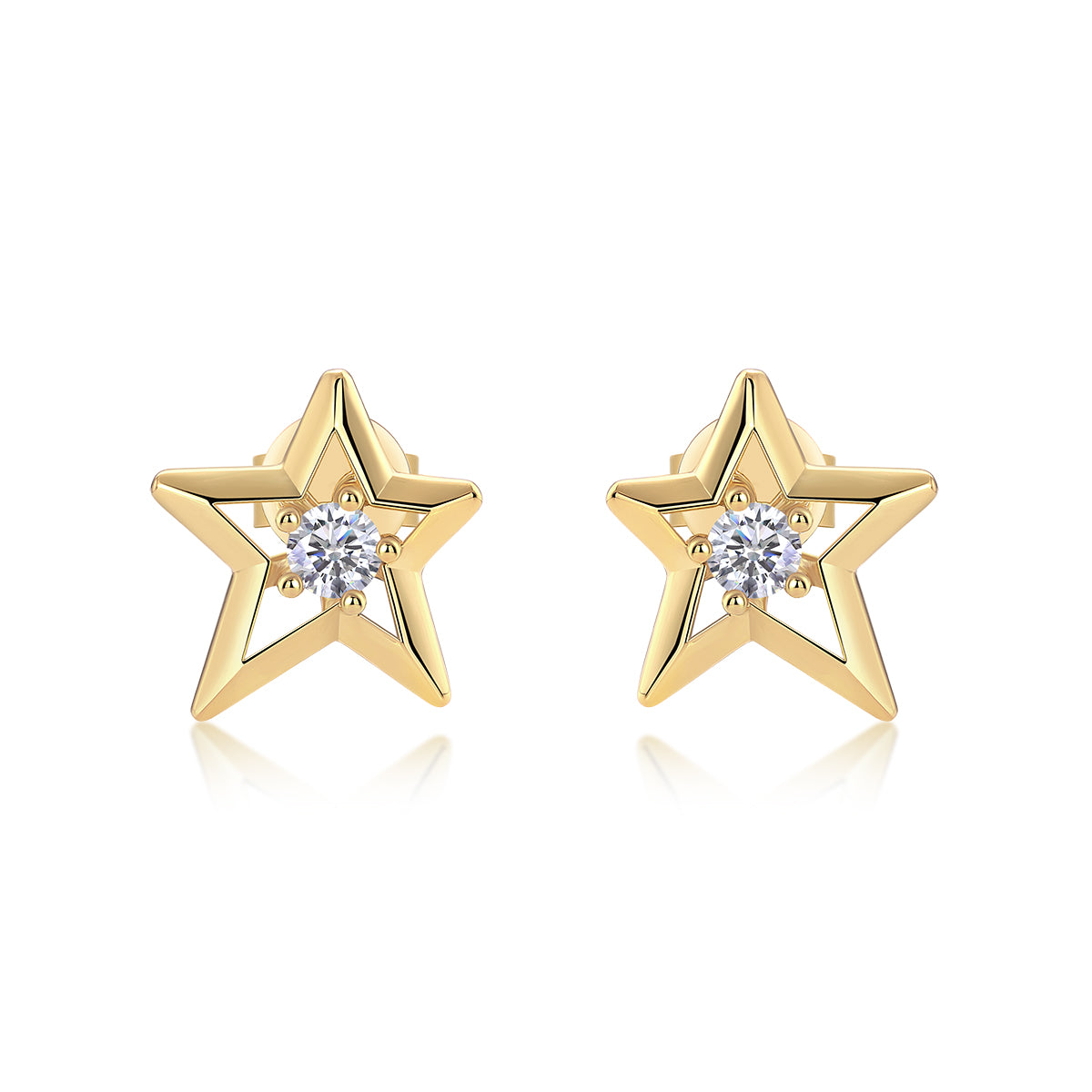 Radiant Starlight Hollow Stud Earrings - Stellaradorn