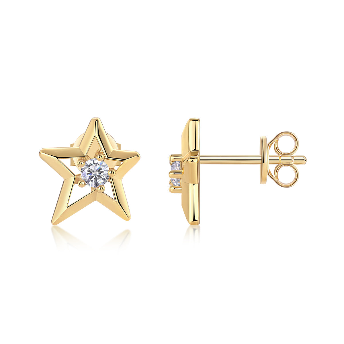 Radiant Starlight Hollow Stud Earrings - Stellaradorn