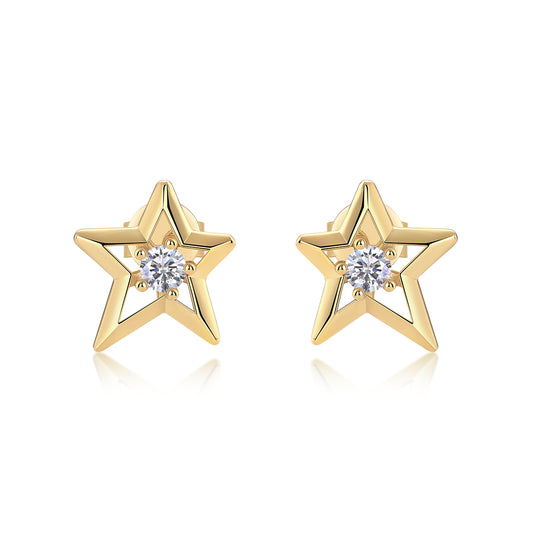 Radiant Starlight Hollow Stud Earrings - Stellaradorn