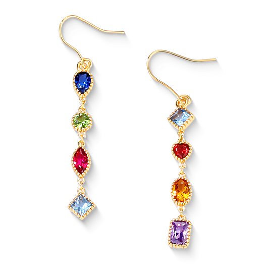 Geometric Radiant Drop Earrings - Stellaradorn