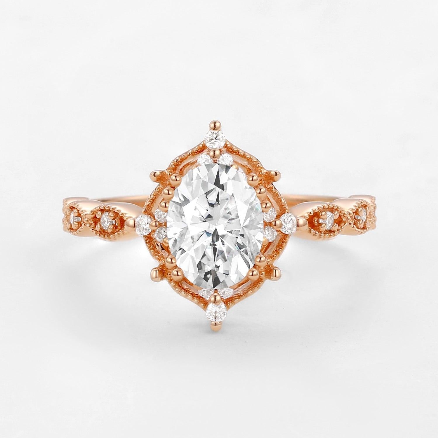 Charlotte’s Mistveil | 1.5ct Lab Opal Vintage Engagement Ring.