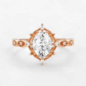Charlotte’s Mistveil | 1.5ct Lab Opal Vintage Engagement Ring.