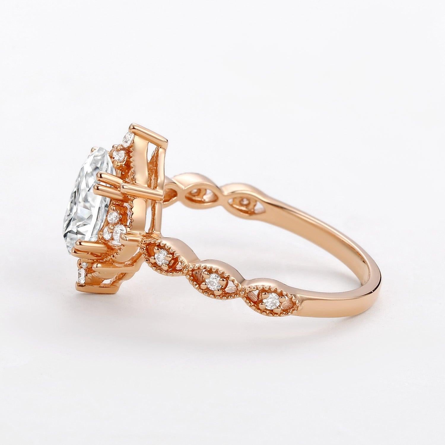 Charlotte’s Mistveil | 1.5ct Lab Opal Vintage Engagement Ring.