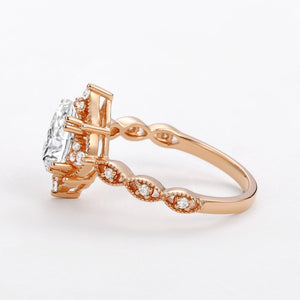 Charlotte’s Mistveil | 1.5ct Lab Opal Vintage Engagement Ring.
