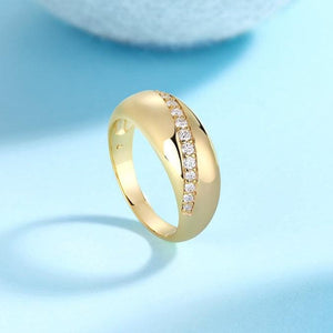 Pave Moissanite Dome Silver Moissanite Ring-Unisex.