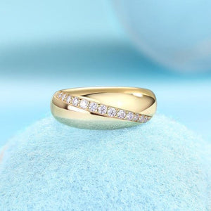 Pave Moissanite Dome Silver Moissanite Ring-Unisex.