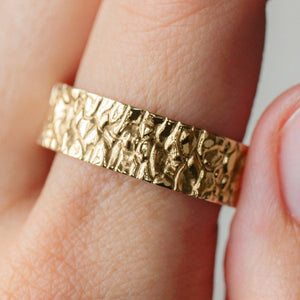 The Bedrock Set | His & Hers Rock Textured Wedding Band.