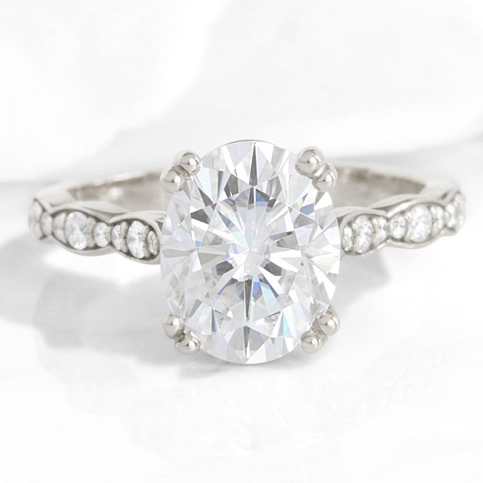 Grace’s Grande | 3CT Vintage Oval Diamond Engagement Ring.
