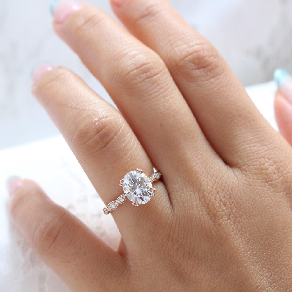 Grace’s Grande | 3CT Vintage Oval Diamond Engagement Ring.