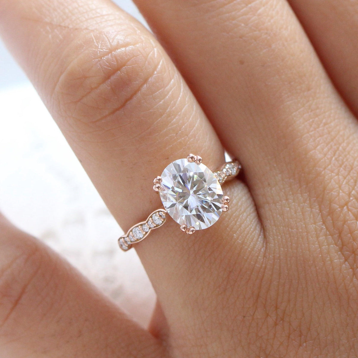 Grace’s Grande | 3CT Vintage Oval Diamond Engagement Ring.