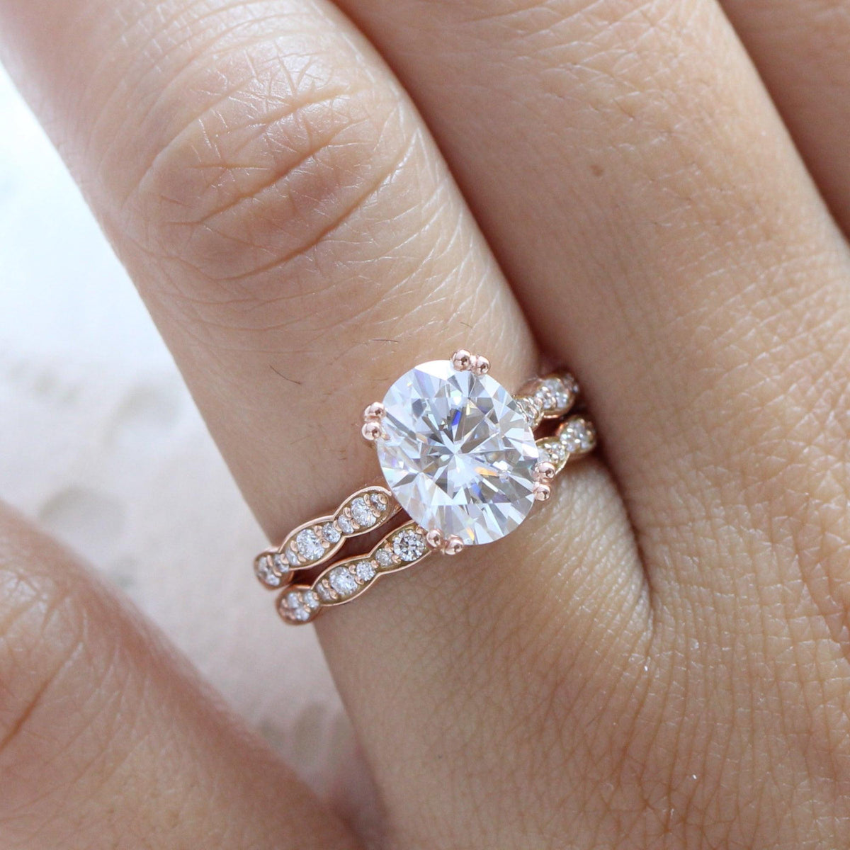 Grace’s Radiance | 3CT Oval Diamond Bridal Set 2pcs.