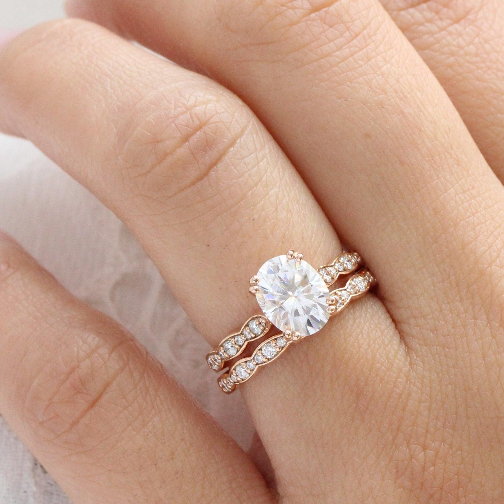 Vera's Grace | 2CT Oval Classic Moissanite Solitaire Engagement Ring.