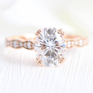 Grace’s Bezel | Oval Lab Diamond Solitaire Bridal Set 2pcs.