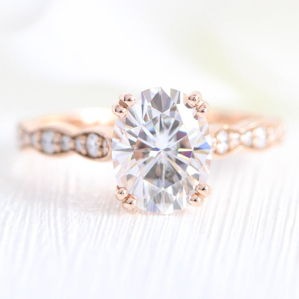 Grace’s Bezel | Oval Lab Diamond Solitaire Bridal Set 2pcs.