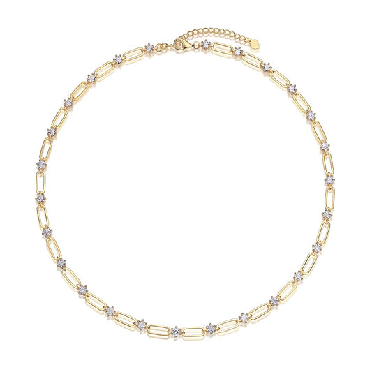 Golden Dainty Foral Station Necklace - Stellaradorn