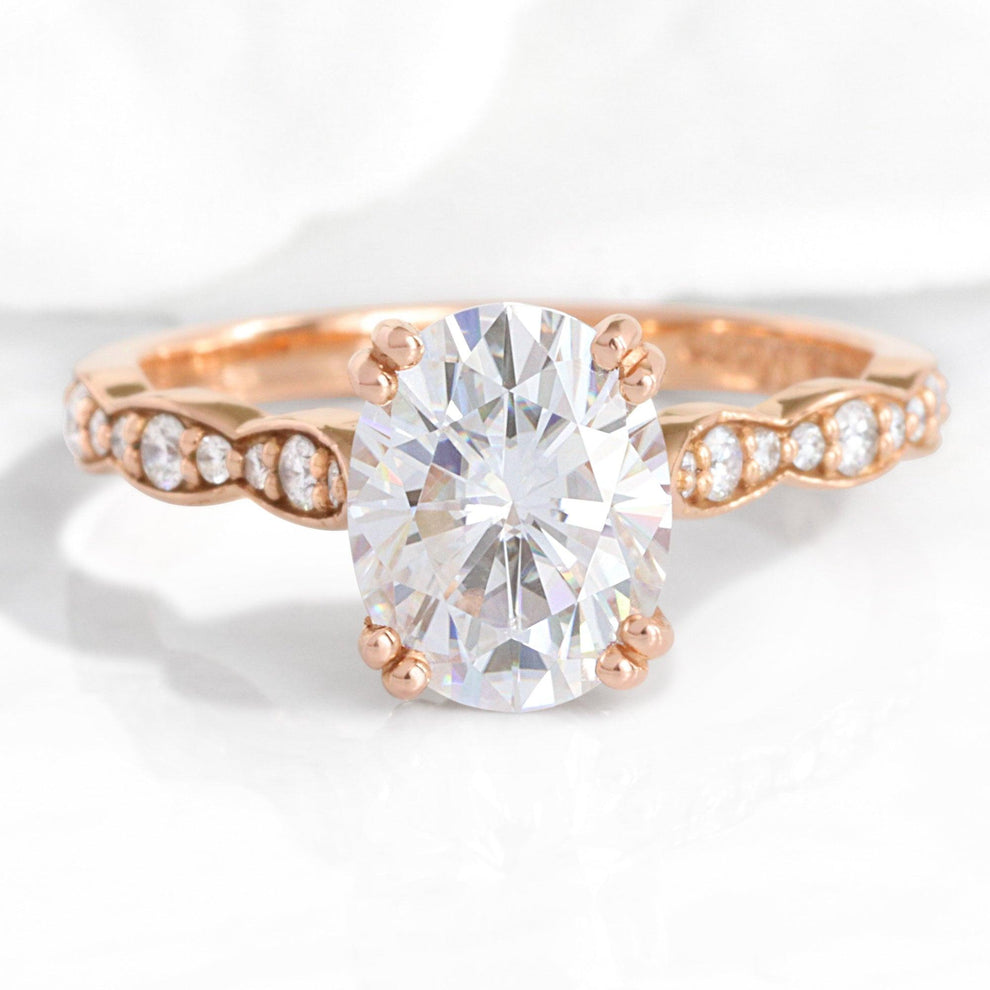 Vera's Grace | 2CT Oval Classic Moissanite Solitaire Engagement Ring.