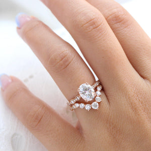 Vera's Grace | 2CT Oval Classic Moissanite Solitaire Engagement Ring.