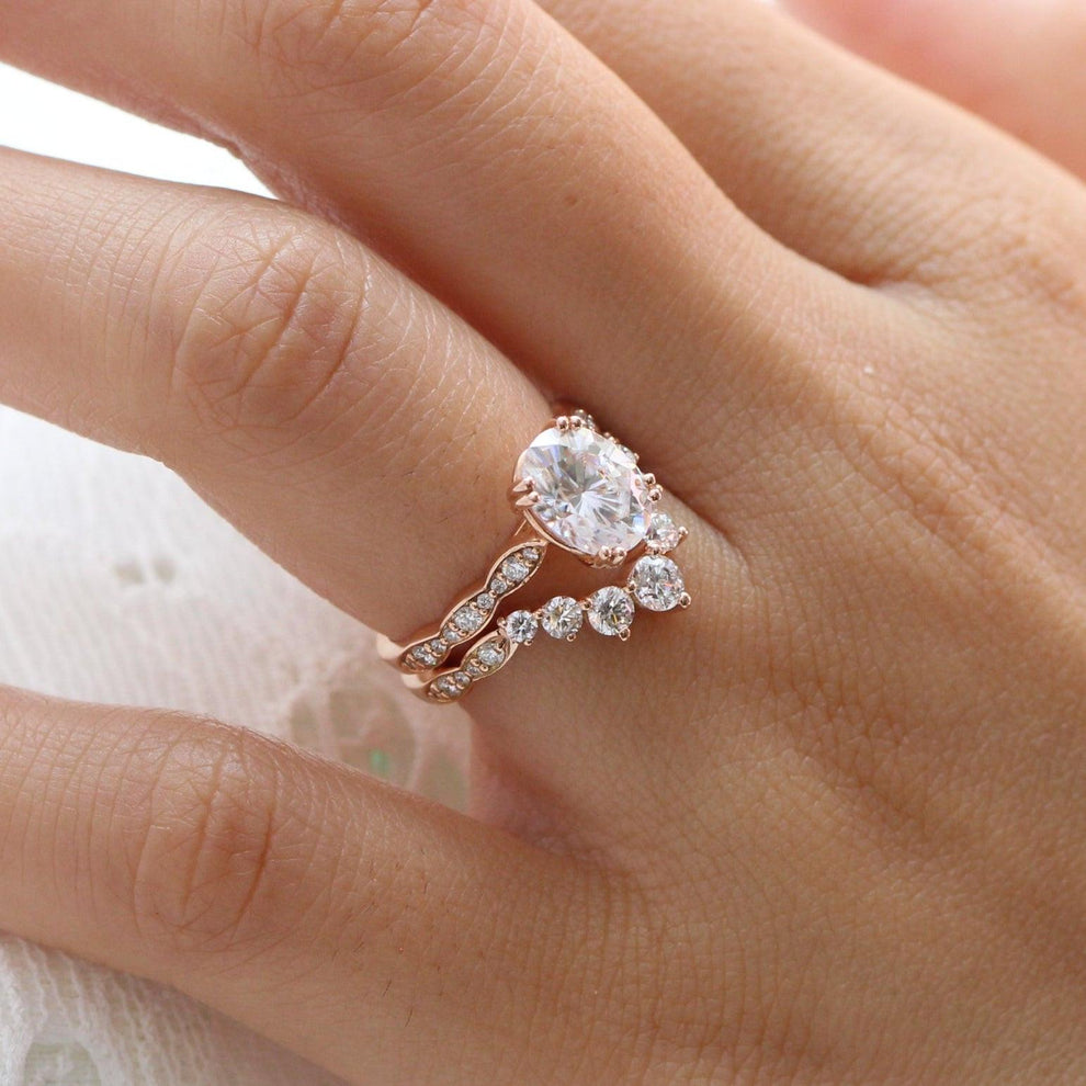 Grace’s Arc | Classic Oval Diamond Bridal Set 2pcs.