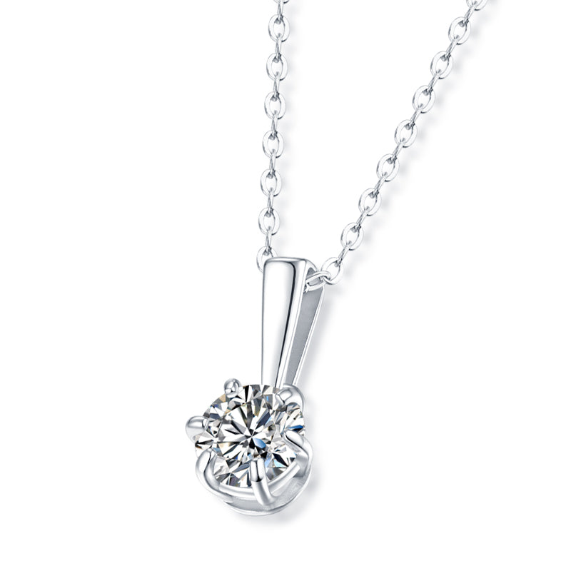 Round 6 Claw Sparkle Solitaire Pedant Necklace - Stellaradorn