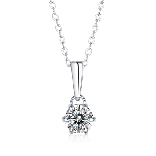 Round 6 Claw Sparkle Solitaire Pedant Necklace - Stellaradorn