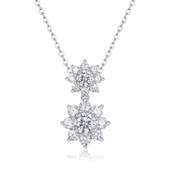 Stylish Dual Snowflake Pedant Necklace - Stellaradorn
