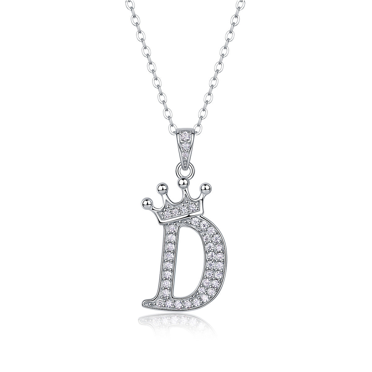 Letters Nametag Crowned Charm Necklace - Stellaradorn