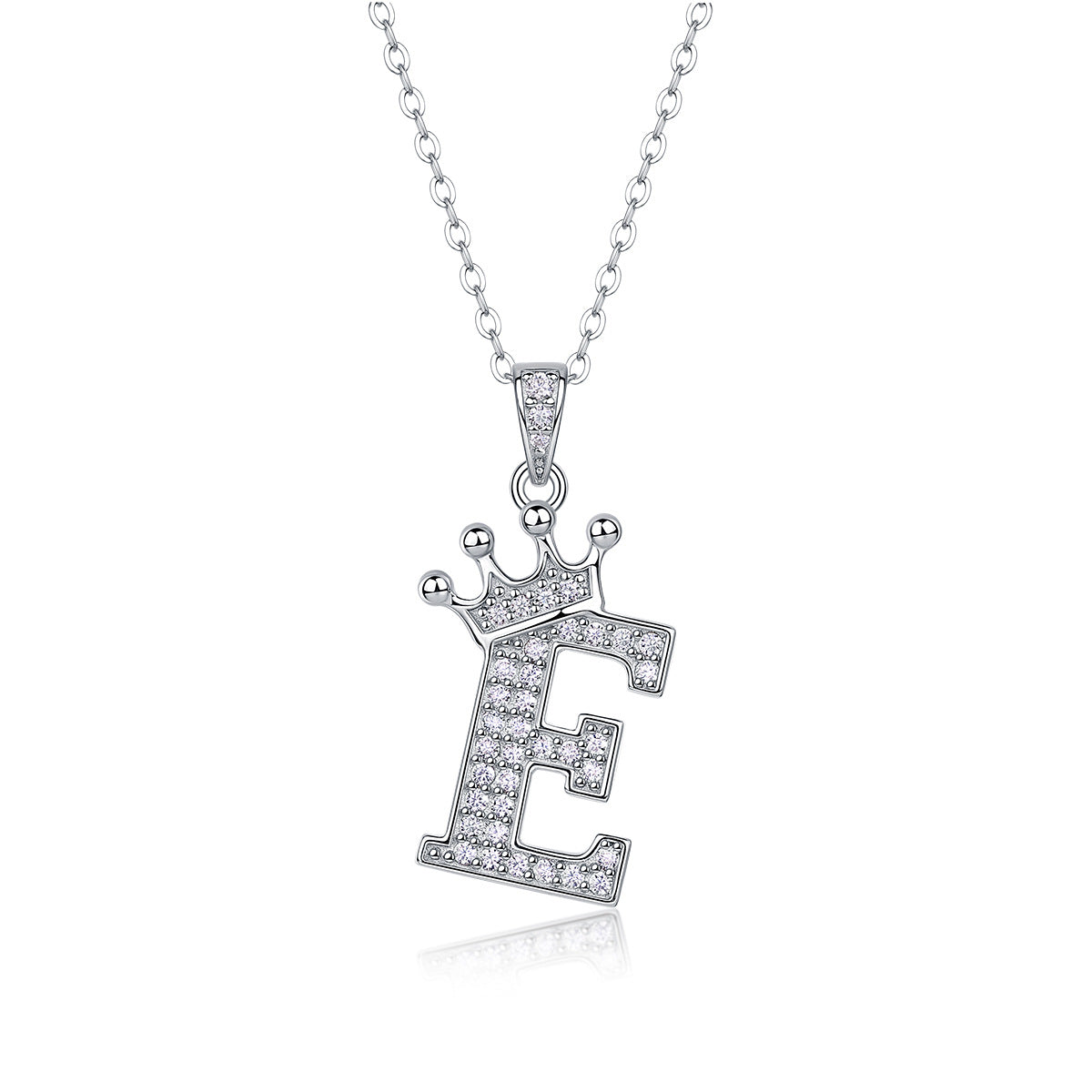 Letters Nametag Crowned Charm Necklace - Stellaradorn