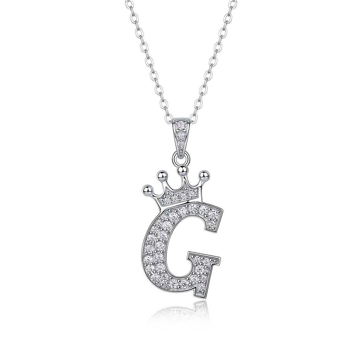 Letters Nametag Crowned Charm Necklace - Stellaradorn