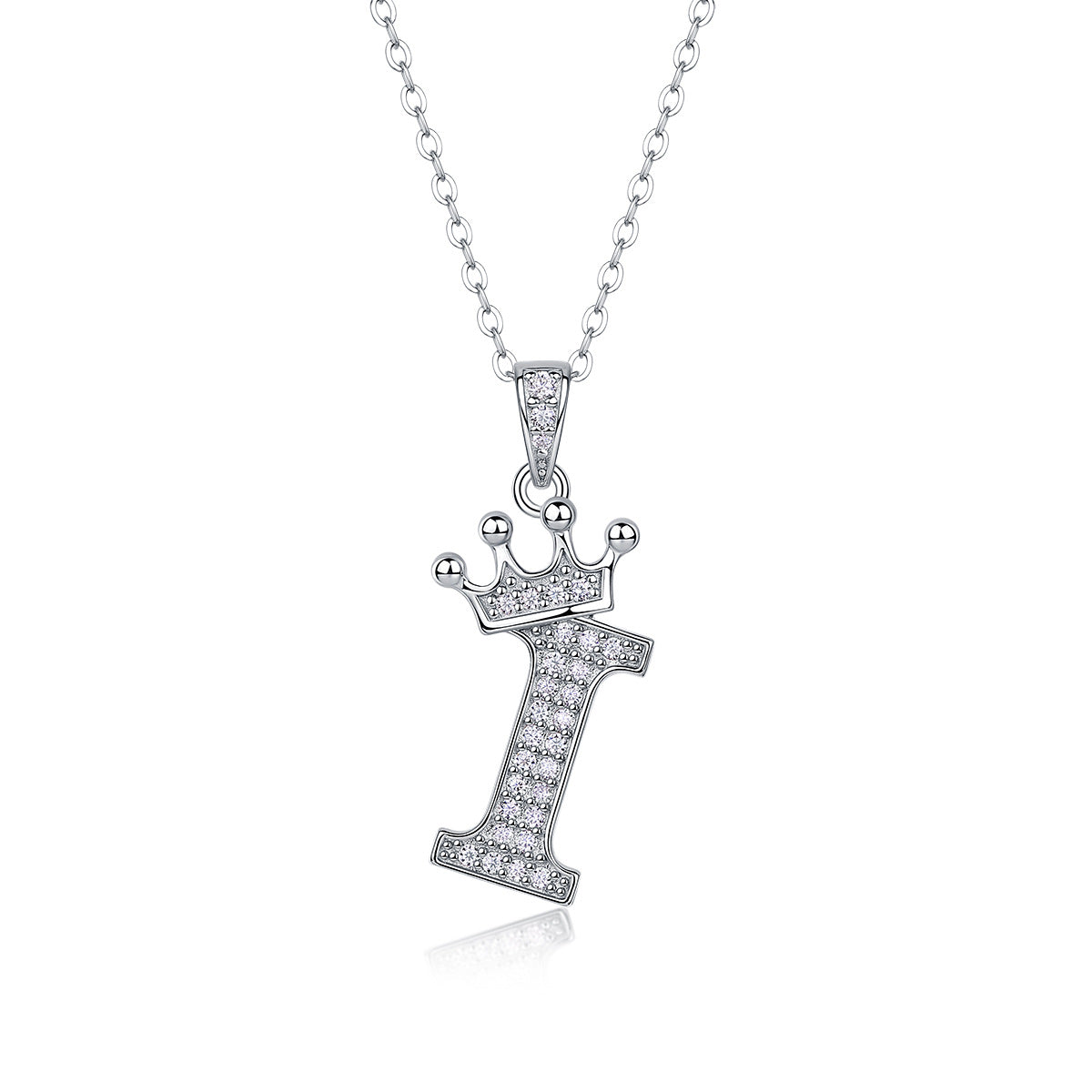 Letters Nametag Crowned Charm Necklace - Stellaradorn