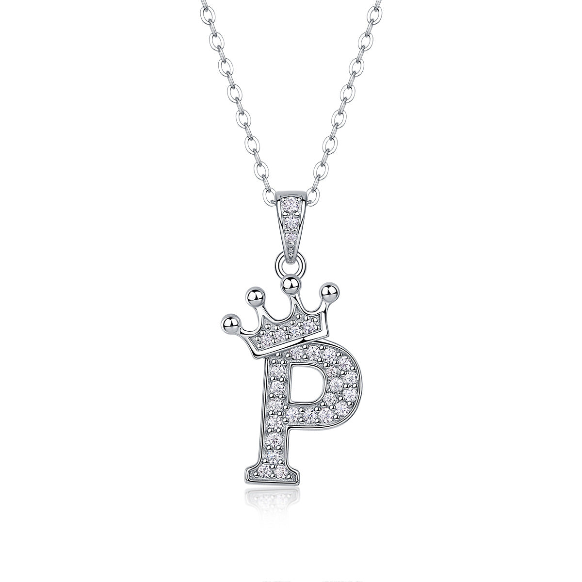 Letters Nametag Crowned Charm Necklace - Stellaradorn