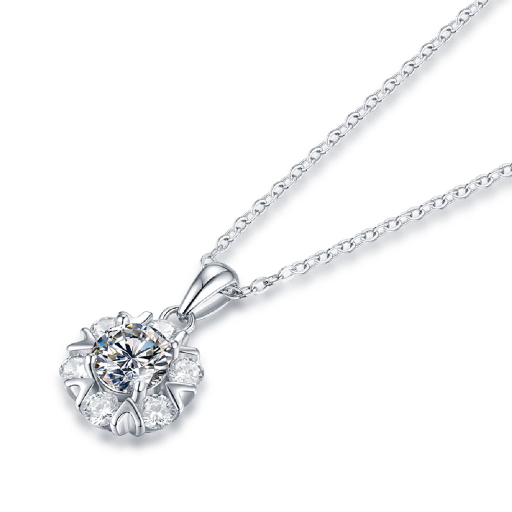 Dazzling Snowflake Diamond Pendant Necklace - Stellaradorn