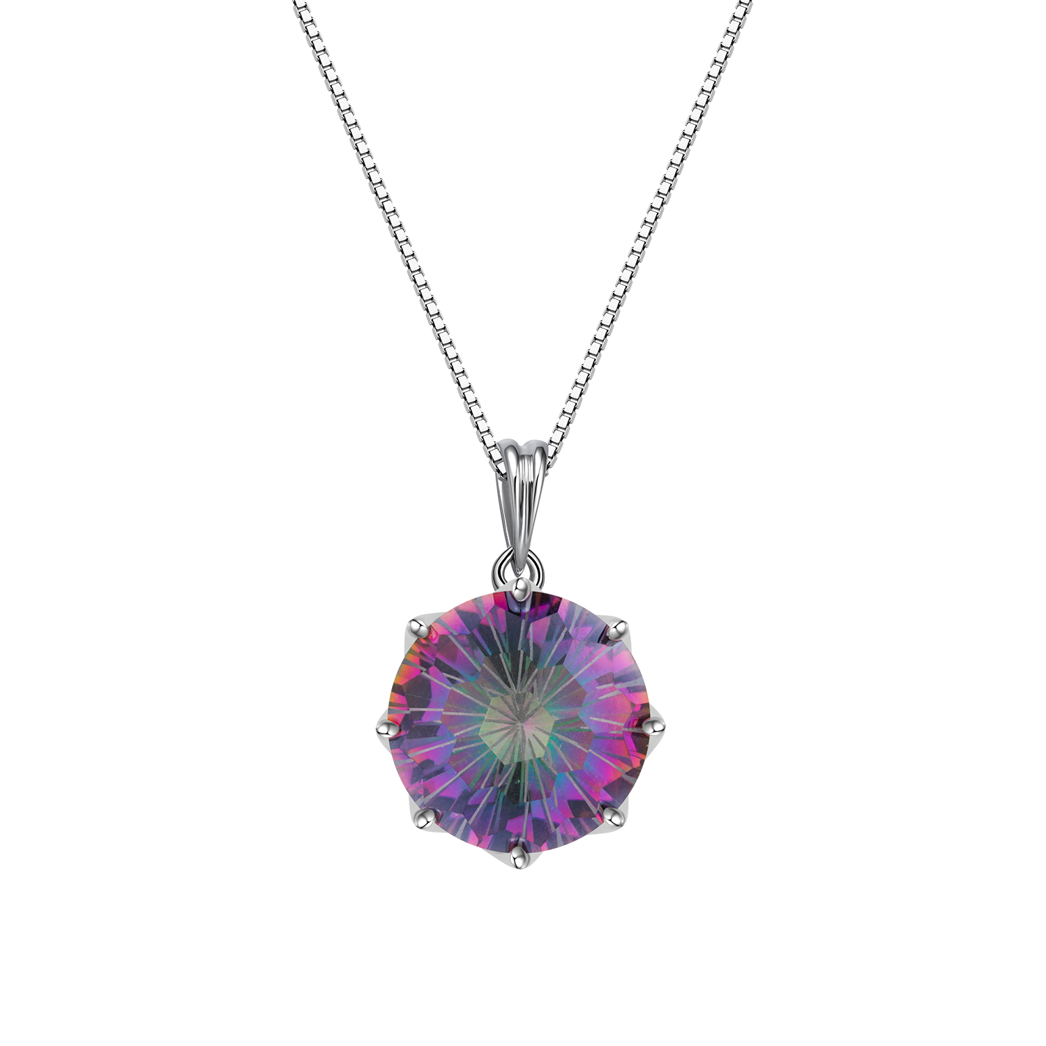 Radiant Mystic Quartz Pendant Necklace - Stellaradorn