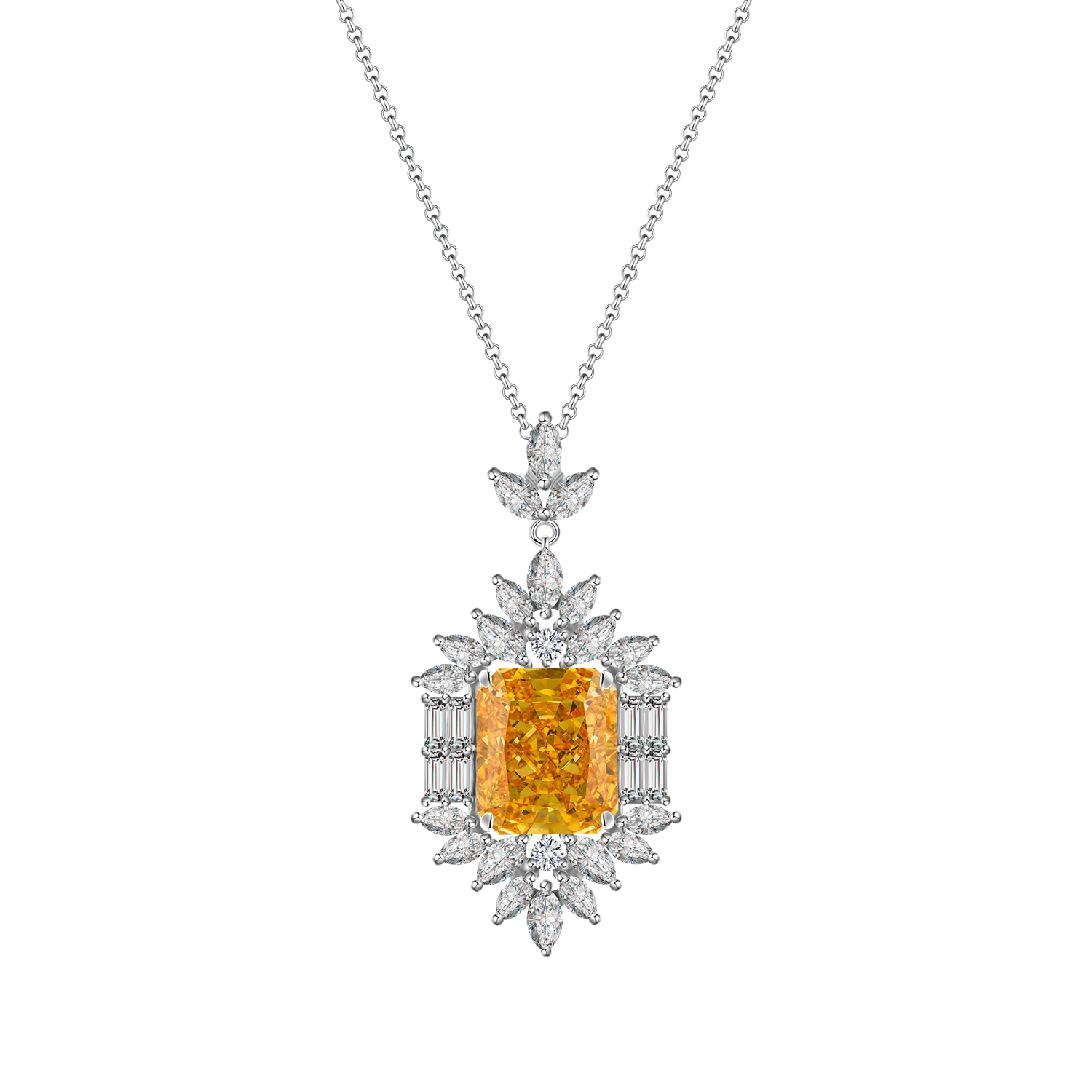 Citrine Luxry Statement Pedant Necklace - Stellaradorn