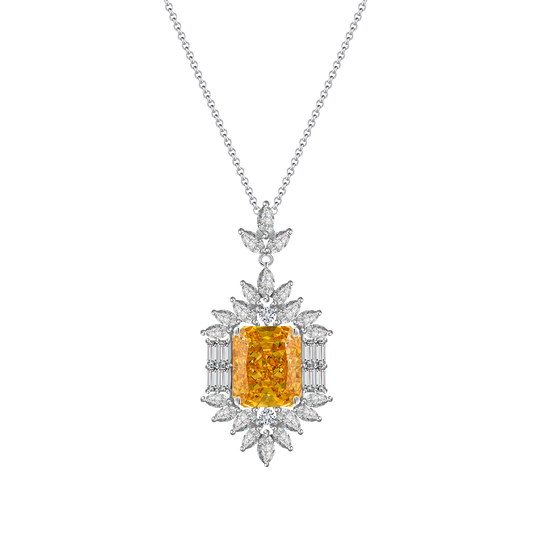 Citrine Luxry Statement Pedant Necklace - Stellaradorn