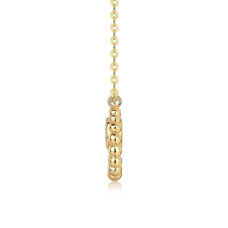 Classic Gold Round Pendant Necklace - Stellaradorn