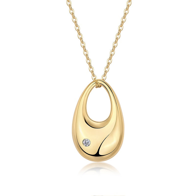 Teardrop Gold Pendant Necklace - Stellaradorn