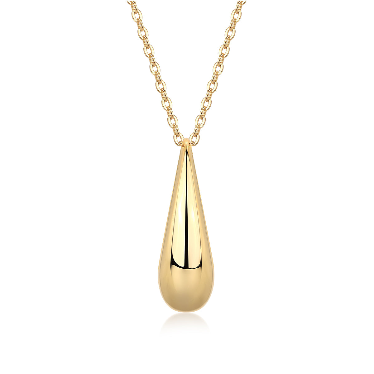 Teardrop Gold Pendant Necklace - Stellaradorn