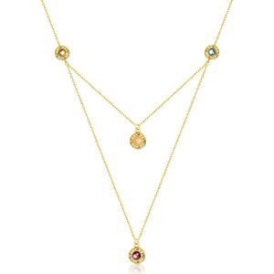 Double-Layer Dainty Gem Necklace - Stellaradorn