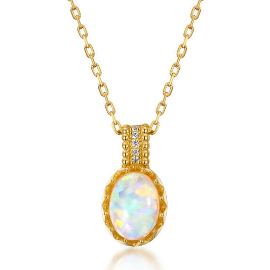 Radiant Opal Gem Pedant Necklace - Stellaradorn