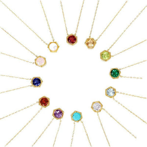 Amethyst Hexagon Crystal Pendant Necklace - Stellaradorn