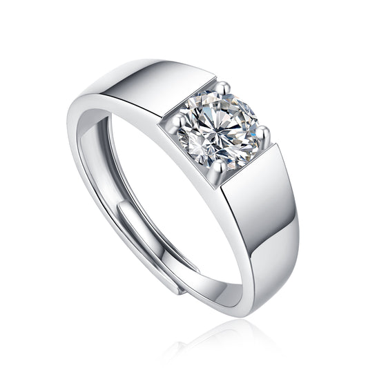 Adjustable Men's Solitaire Ring - Stellaradorn