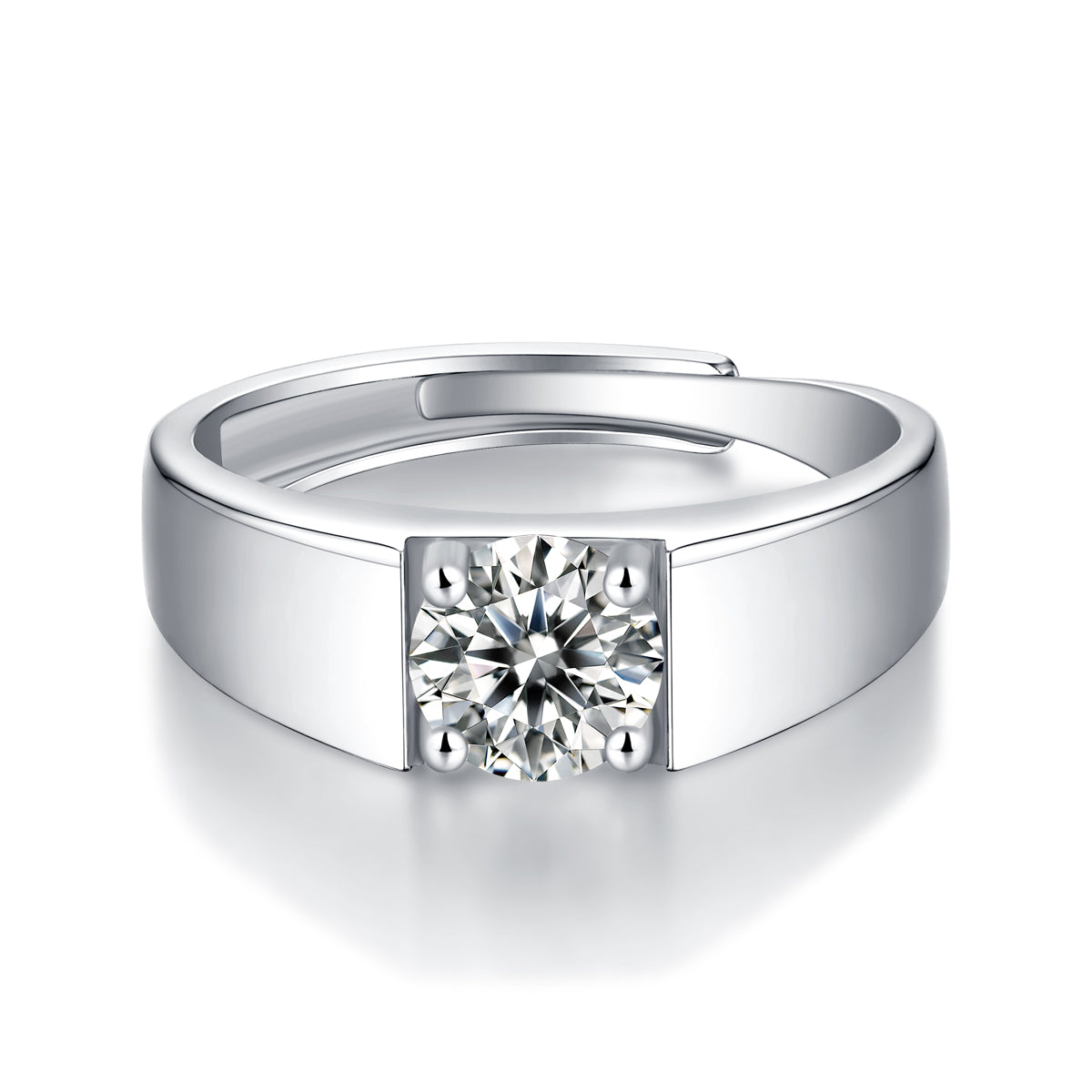 Adjustable Men's Solitaire Ring - Stellaradorn